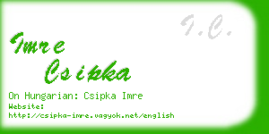 imre csipka business card